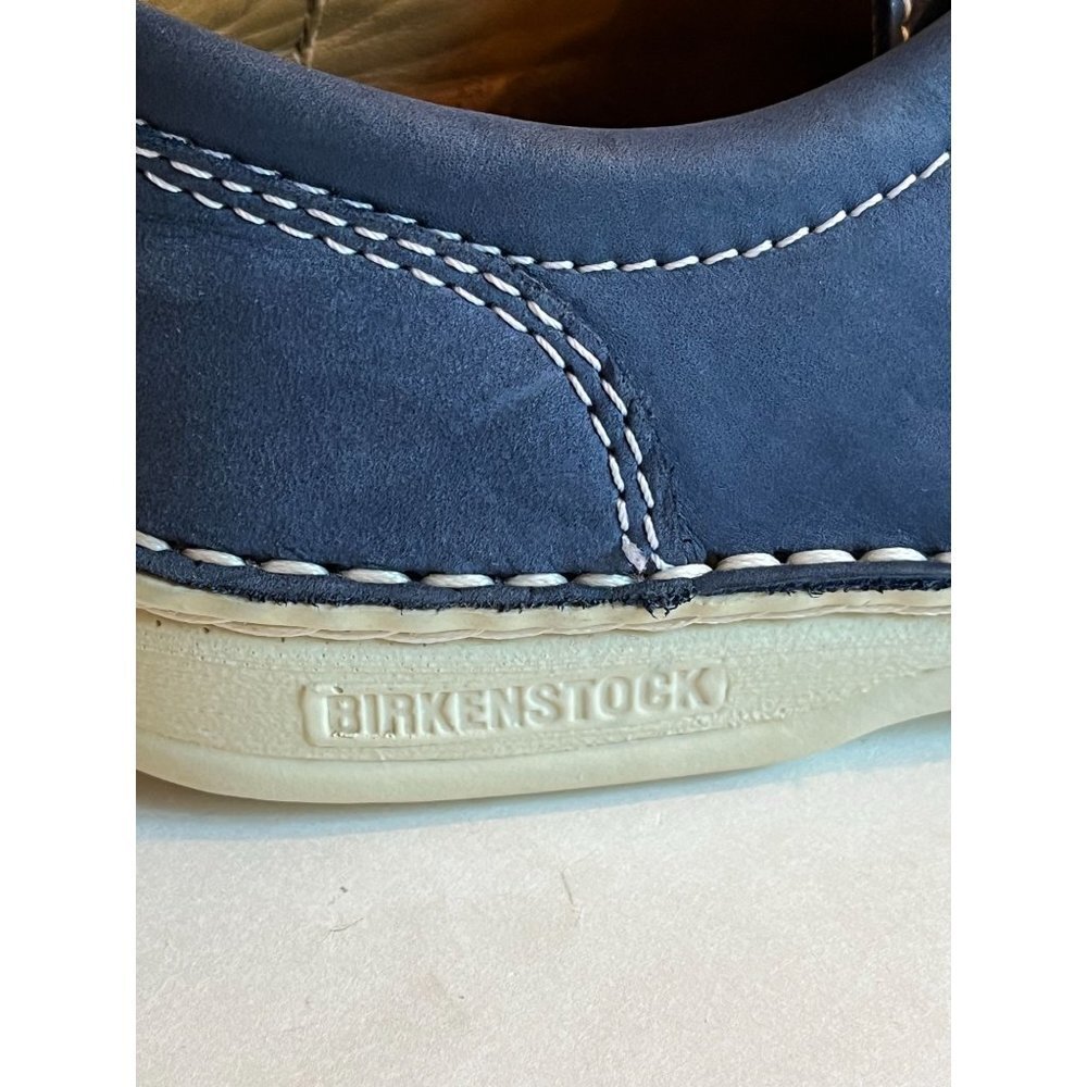 Birkenstock Blue Leather Woven Fisherman's Laufsohle alsa-Schaum Shoe 37 / 6 - Picture 4 of 12